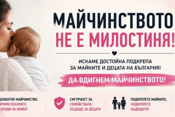 „Родители за достойно майчинство“ организират онлайн протест за повече подкрепа за семействата