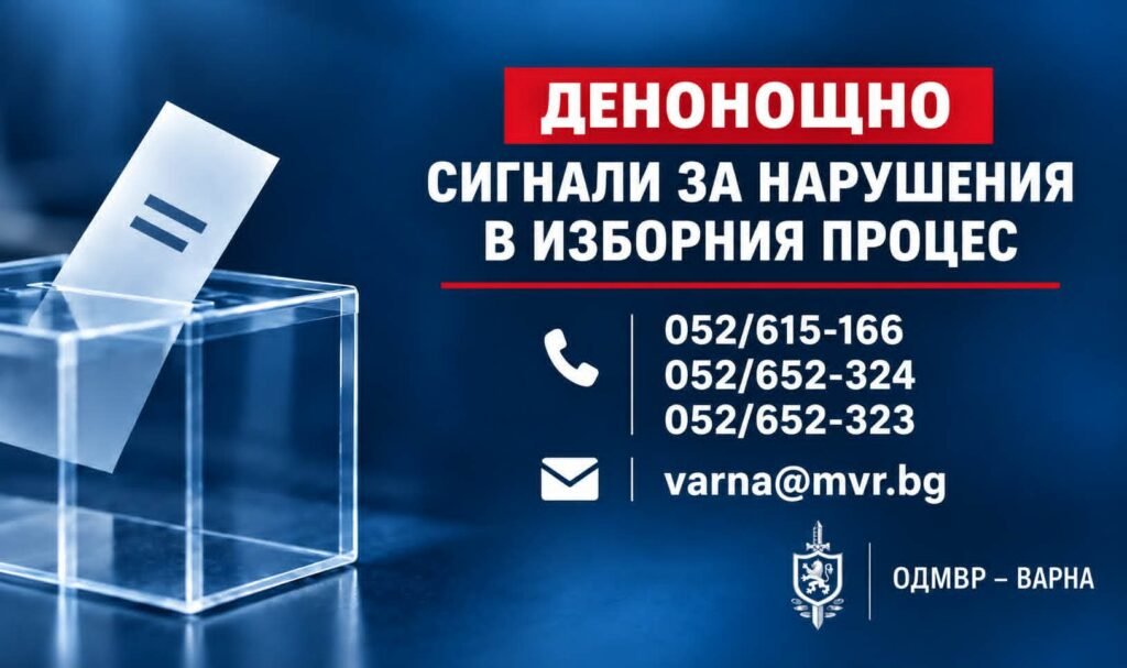 Варна открива денонощни телефони за сигнали за изборни нарушения