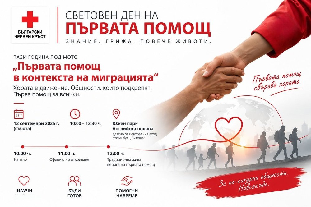 БЧК отбелязва Световния ден на първата помощ с инициатива в София
